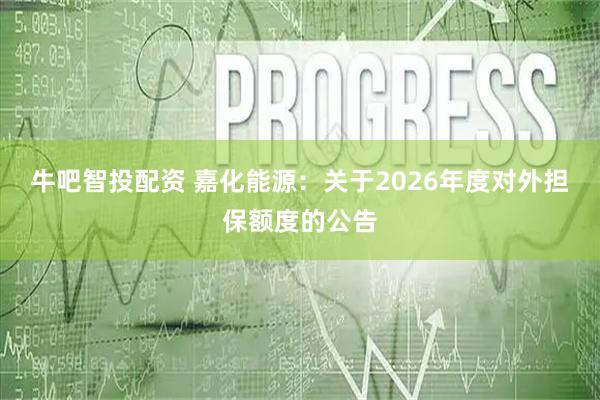 牛吧智投配资 嘉化能源：关于2026年度对外担保额度的公告